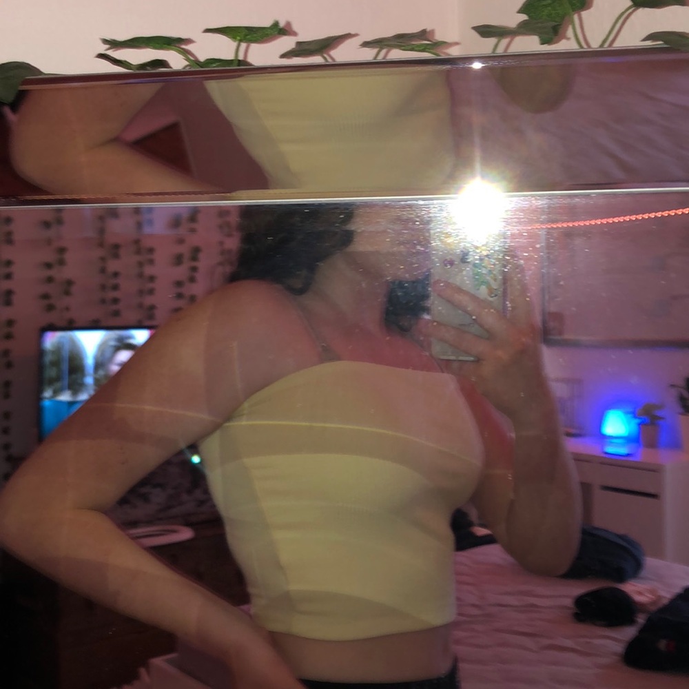 yellow tube top